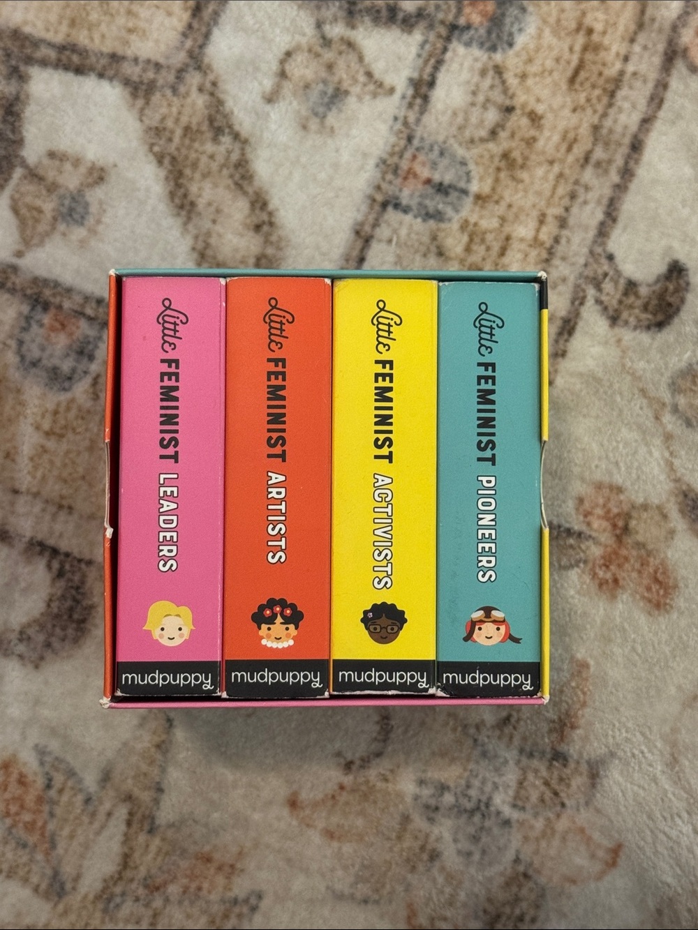 mudpuppy Little Feminist Board Book Set - Pink, Red, Yellow, Teal